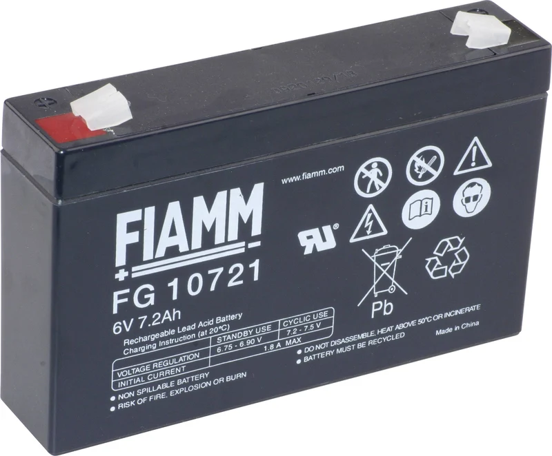 Batteria al Piombo Fiamm 6V 12Ah 151x50x93 mm – FG11201