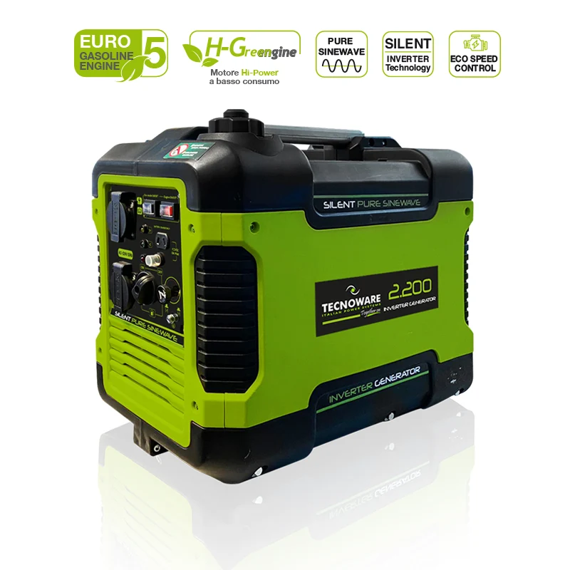 SILENT INVERTER GENERATOR TECNOWARE 2200VA RECOIL STARTING SYSTEM FGEINV2200M