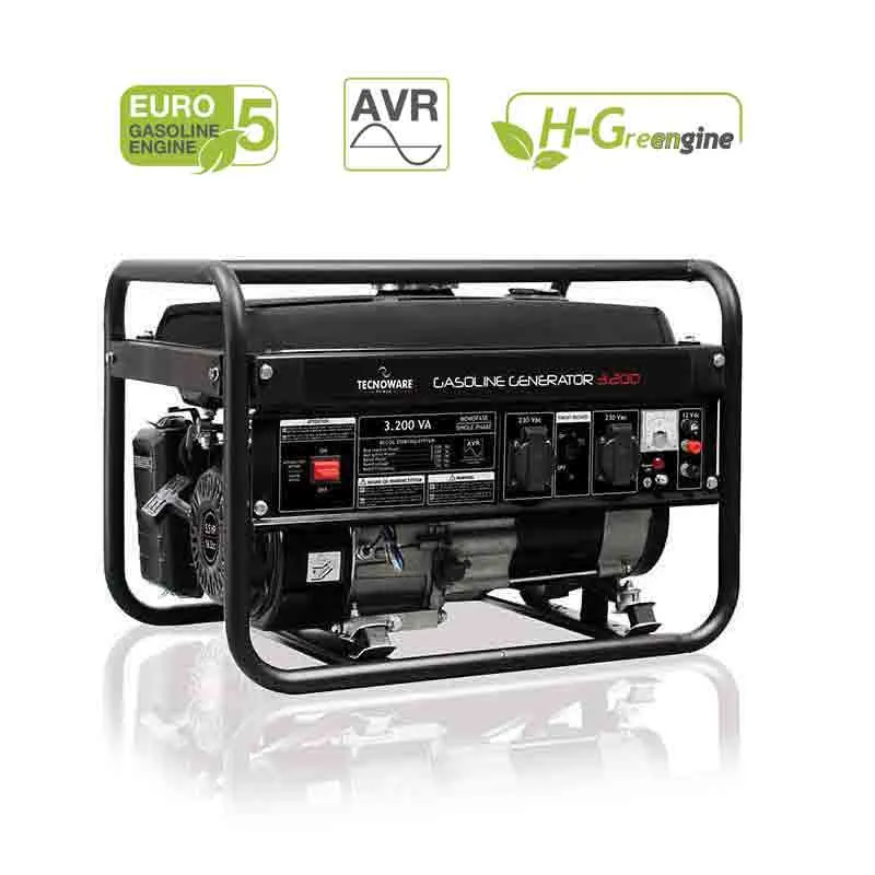 GASOLINE GENERATOR TECNOWARE 3200VA RECOIL STARTING SYSTEM FGE3200M