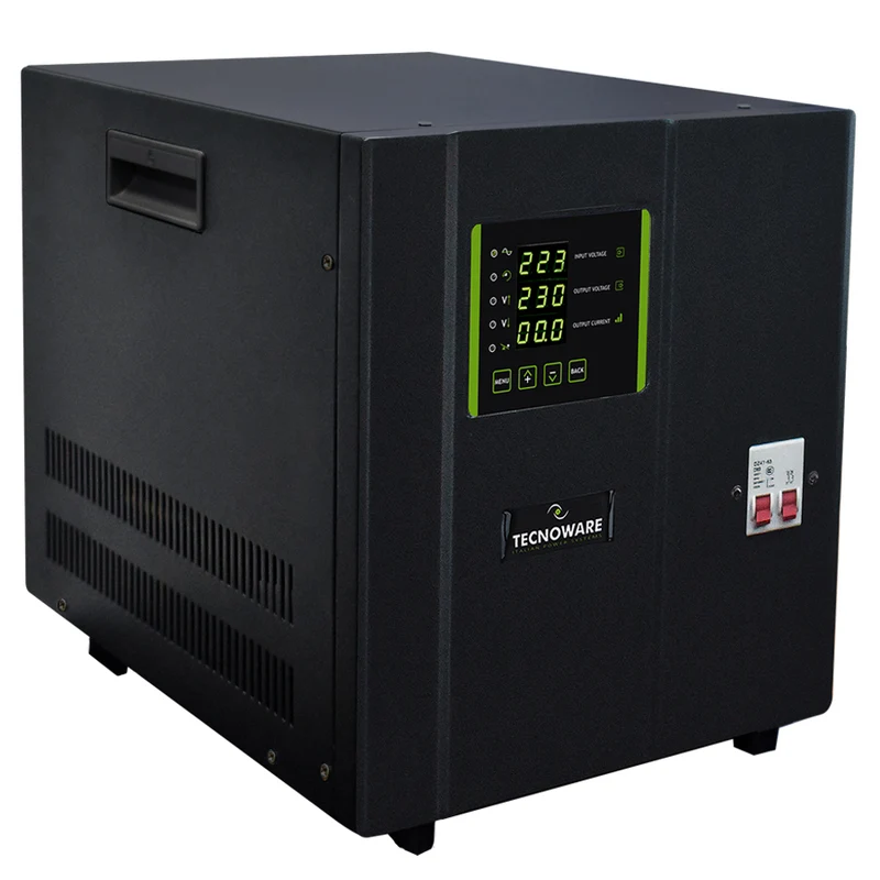 STABILIZZATORE MONOFASE 7,5KVA TECNOWARE SERVOASSISTITO A CONTROLLO ELETTRONICO CON MICROPROCESSORE FSTESM7K5M