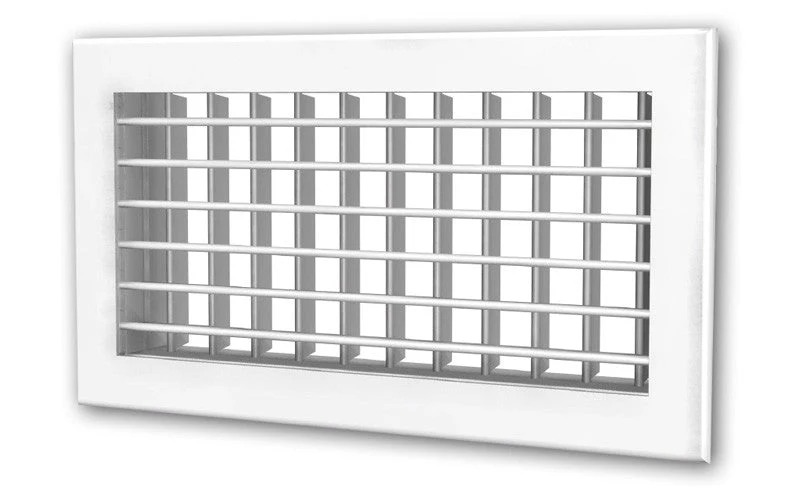 BOCCHETTA DI MANDATA IN ALLUMINIO VERNICIATO BIANCO 300 X 150 MM