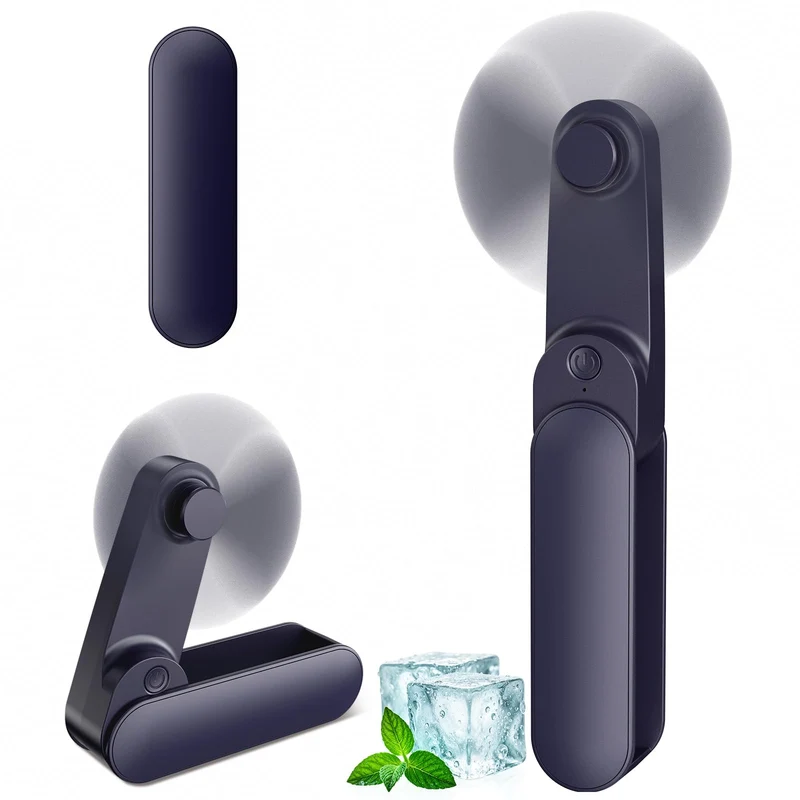 Ventilatore Portatile, Mini Ventilatore USB Ricaricabile, Max 18ore Ventilatore da Tavolo Pieghevole, Ventilatore Silenzioso e Potente, Ventilatore da Scrivania per Viaggi, Ufficio, Campeggio, Regalo