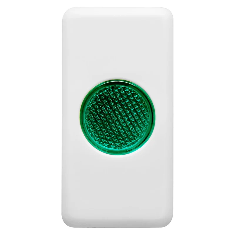 Spia di Segnalazione Verde Gewiss System White 12/24/250V 1 Modulo