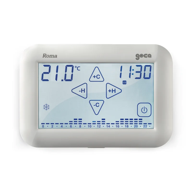 Cronotermostato Geca Roma Touch Screen a Batteria da Incasso Bianco – 33202557