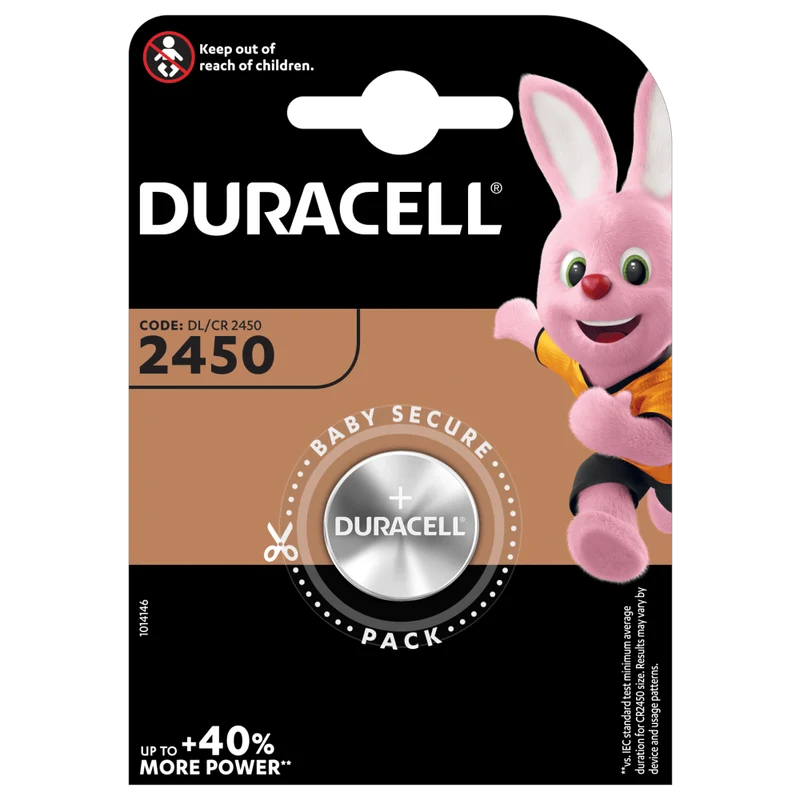 Batteria a Bottone al Litio 3V Duracell 1 Pezzo – CR2450