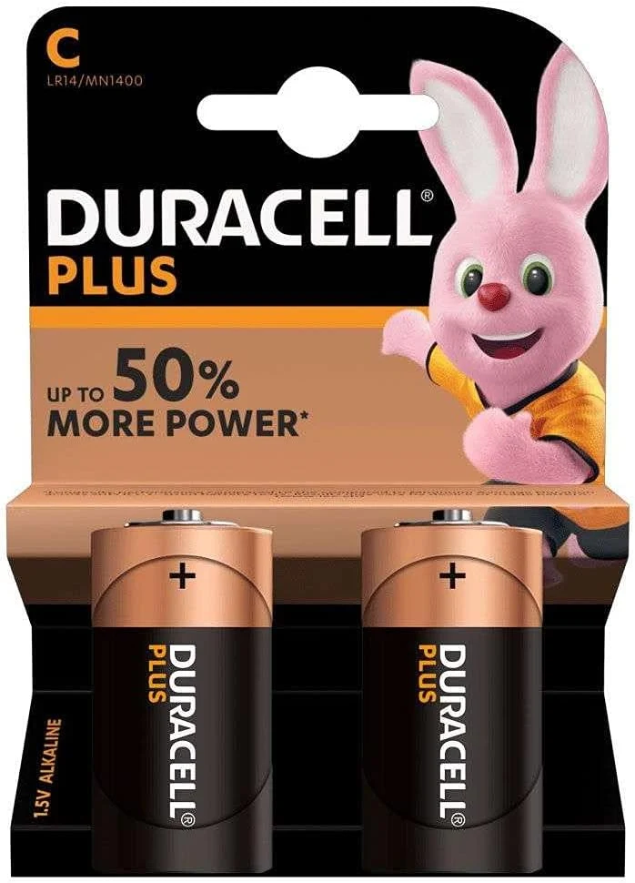 Batterie Mezza Torcia C LR14 Alcaline Duracell Plus 2 Pezzi – MN1400