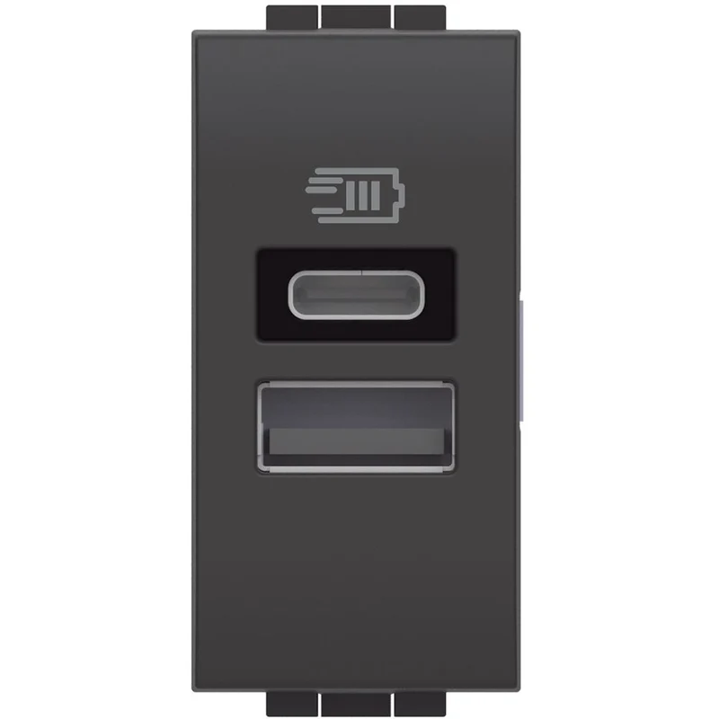 Caricatore USB Tipo A+C 5V Bticino Living Light Antracite – L4191AC