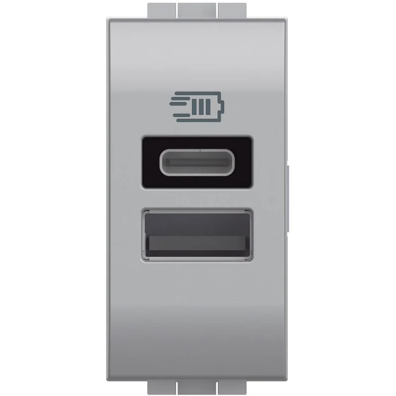 Caricatore USB Tipo A+C 5V Bticino Living Light Tech – NT4191AC