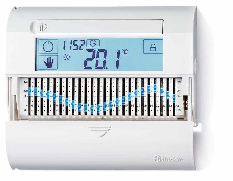 Cronotermostato Digitale Finder Touch Slide da Parete Bianco – 1C6190030101