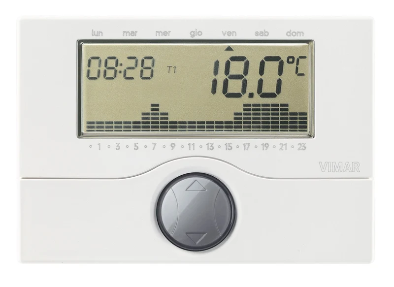 Cronotermostato Digitale Vimar Programmabile a Batteria da Parete – 01910