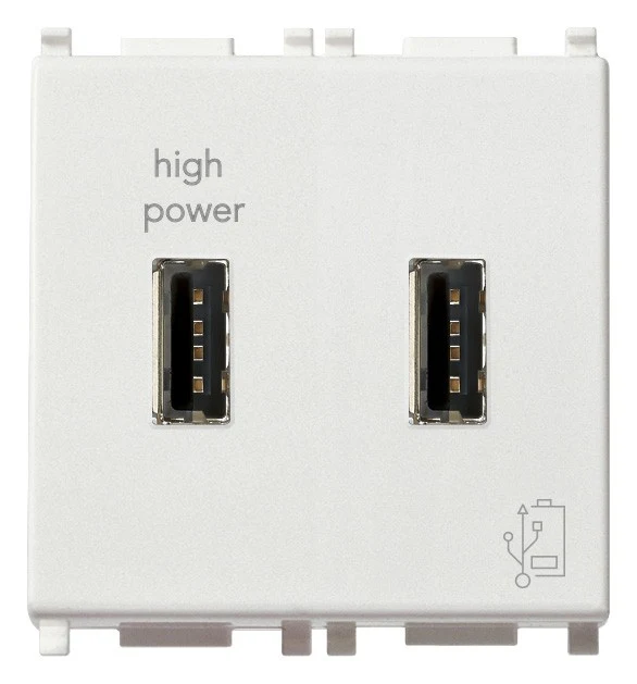 Unità Alimentazione USB 5V 2,1A 2 Uscite Vimar Plana – 14295
