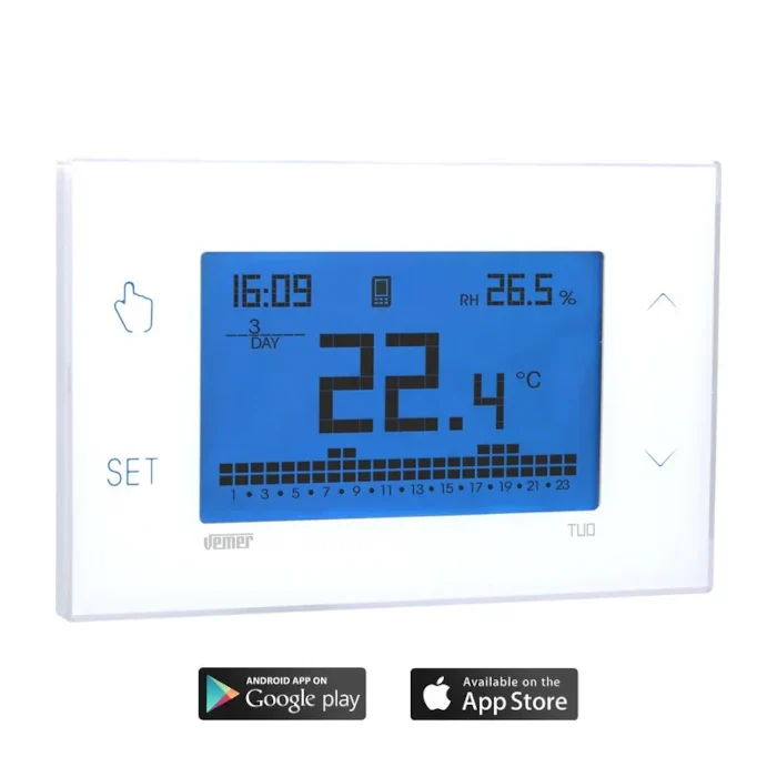 Cronotermostato Touch Screen Vemer GSM da Parete Bianco – VE771800