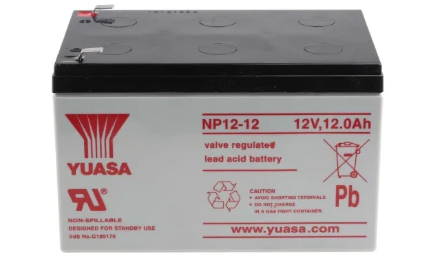 Batteria al Piombo Sigillata Yuasa NP 12V 12Ah – NP12-12