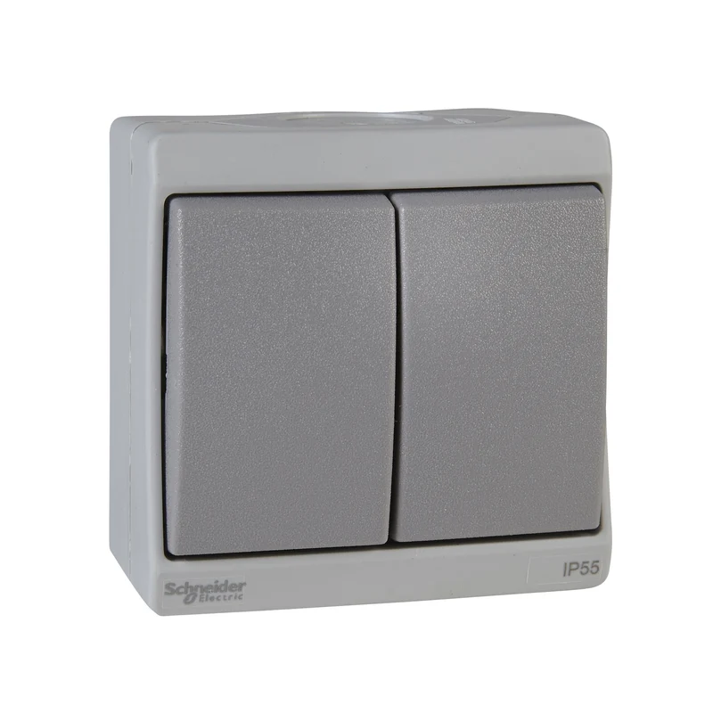 Doppio Interruttore-Deviatore Schneider Mureva da Parete IP55 1P 10A 250V – ENN35022