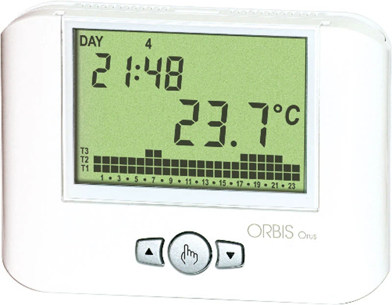 Cronotermostato Digitale Orbis con Comunicatore GSM da Parete Bianco – OB324800