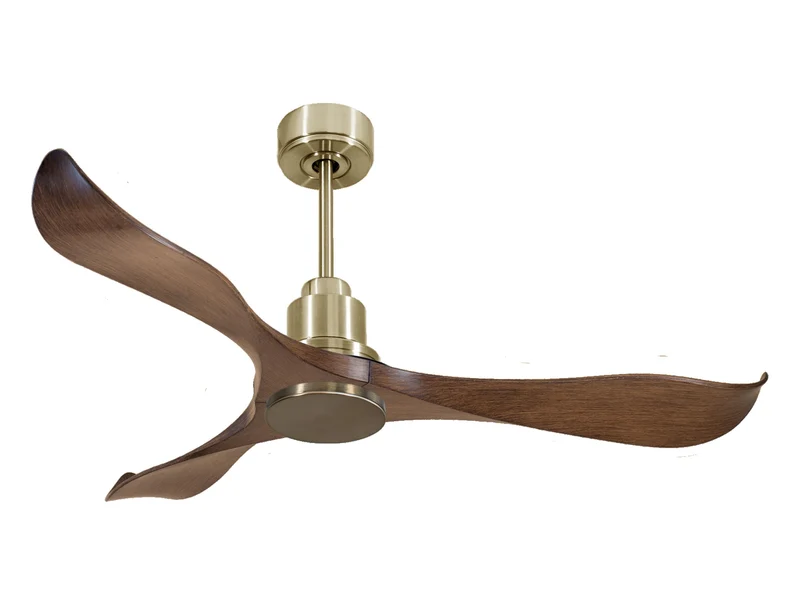 Ventilatore da soffitto Reversibile Termostato Wifi Motore CC Tetti inclinati Telecomando Adattatore 2/3 lame Hypersilence Memoria