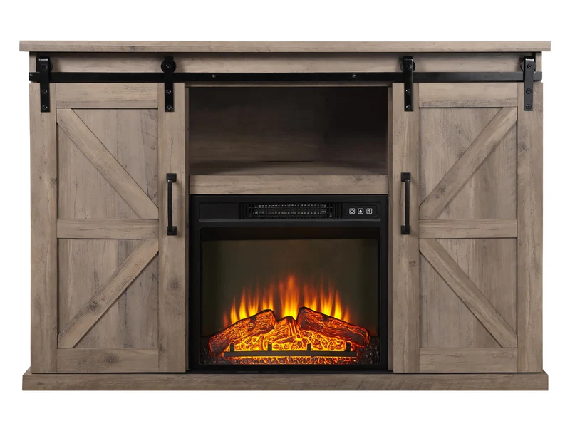 Credenza rustica con camino elettrico 2000W