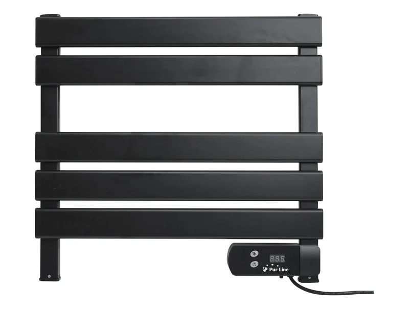 Scaldasalviette elettrico compatto nero 100W