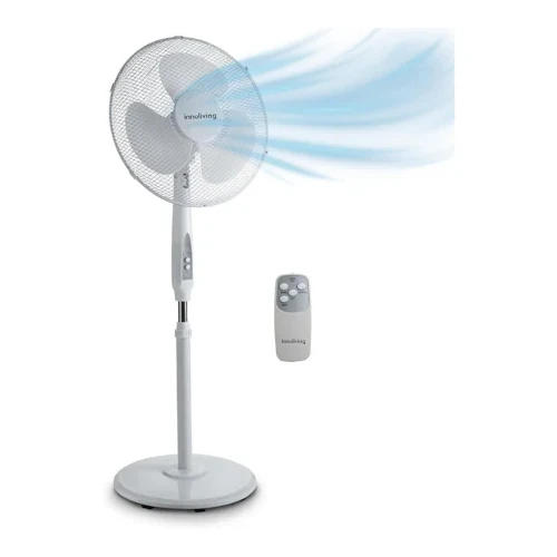 Ventilatore a Piantana Innoliving INN-503ROUNDR Ø40cm con Telecomando 3 Velocità