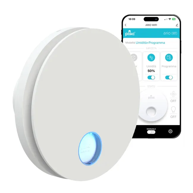 Aspiratore Estrattore Smart Wi-Fi Plikc Ario W 100 Ø100mm Bianco – ARIO100WIFI