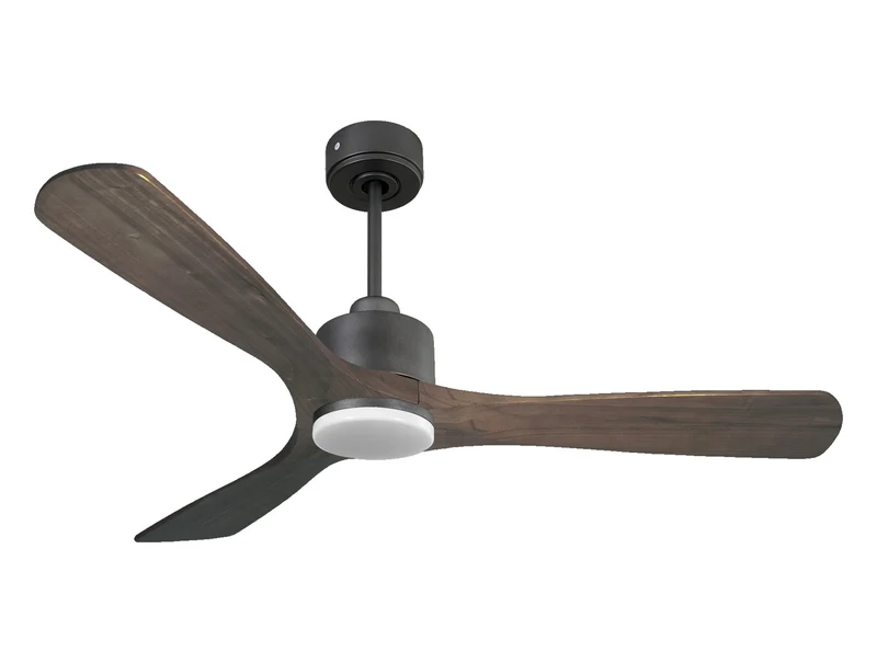 Ventilatore da soffitto Reversibile Termostato Dimmabile Wifi Motore CC Tetti inclinati Telecomando Luce a tre toni Hypersilence Memoria