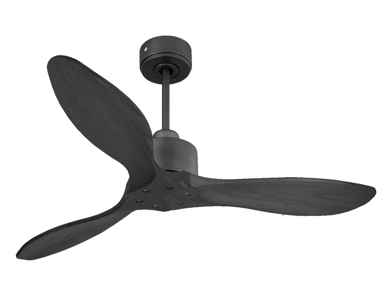Ventilatore da soffitto Reversibile Termostato Wifi Motore CC Tetti inclinati Telecomando Hypersilence Memoria FullWood