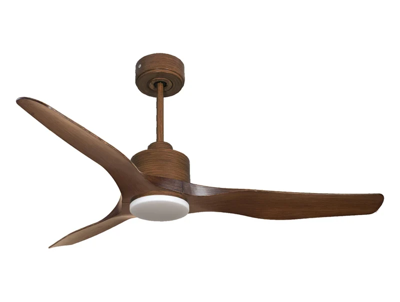 Ventilatore da soffitto Reversibile Termostato Dimmabile Wifi Motore CC Tetti inclinati Telecomando Luce a tre toni Adattatore 2/3 lame Hypersilence Memoria