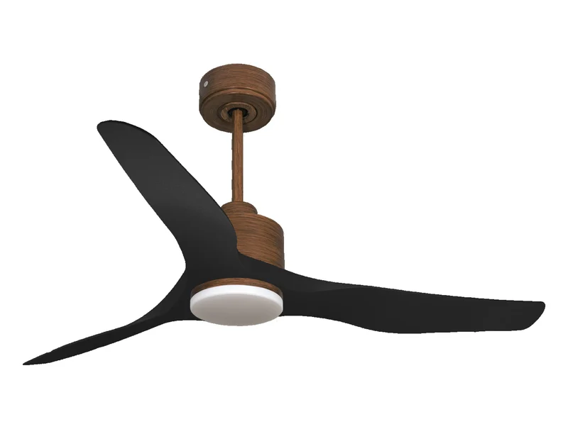 Ventilatore da soffitto Reversibile Termostato Dimmabile Wifi Motore CC Tetti inclinati Telecomando Luce a tre toni Adattatore 2/3 lame Hypersilence Memoria