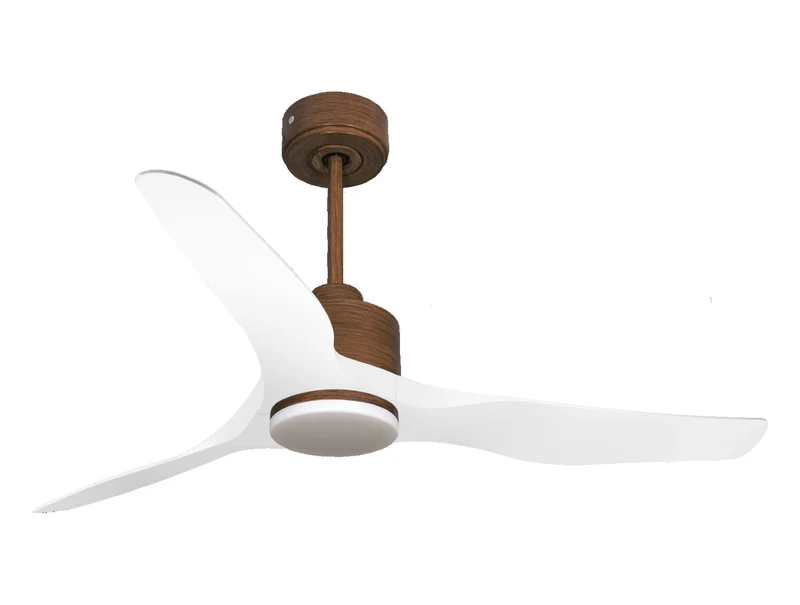 Ventilatore da soffitto Reversibile Termostato Dimmabile Wifi Motore CC Tetti inclinati Telecomando Luce a tre toni Adattatore 2/3 lame Hypersilence Memoria