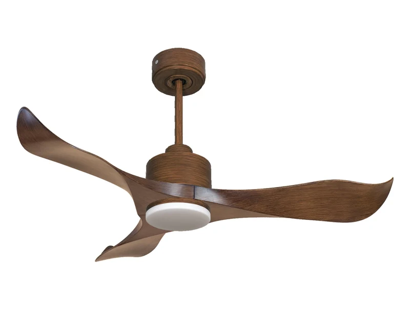 Ventilatore da soffitto Reversibile Termostato Dimmabile Wifi Motore CC Tetti inclinati Telecomando Luce a tre toni Adattatore 2/3 lame Hypersilence Memoria