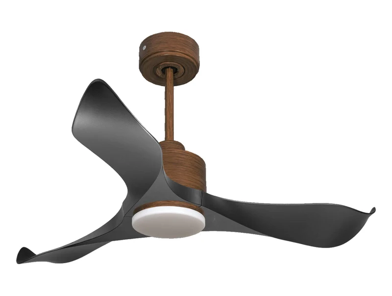 Ventilatore da soffitto Reversibile Termostato Dimmabile Wifi Motore CC Tetti inclinati Telecomando Luce a tre toni Adattatore 2/3 lame Hypersilence Memoria