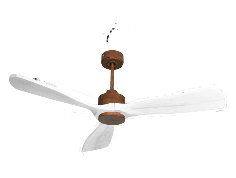 Ventilatore da soffitto Reversibile Termostato Wifi Motore CC Tetti inclinati Telecomando Hypersilence Memoria FullWood Shopify Vendible (AUTOMATICO)
