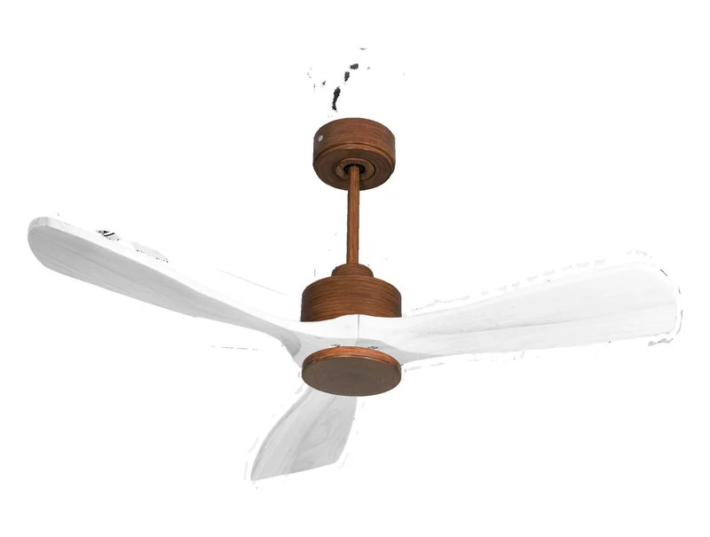 Ventilatore da soffitto Reversibile Termostato Wifi Motore CC Tetti inclinati Telecomando Hypersilence Memoria FullWood Shopify Vendible (AUTOMATICO)