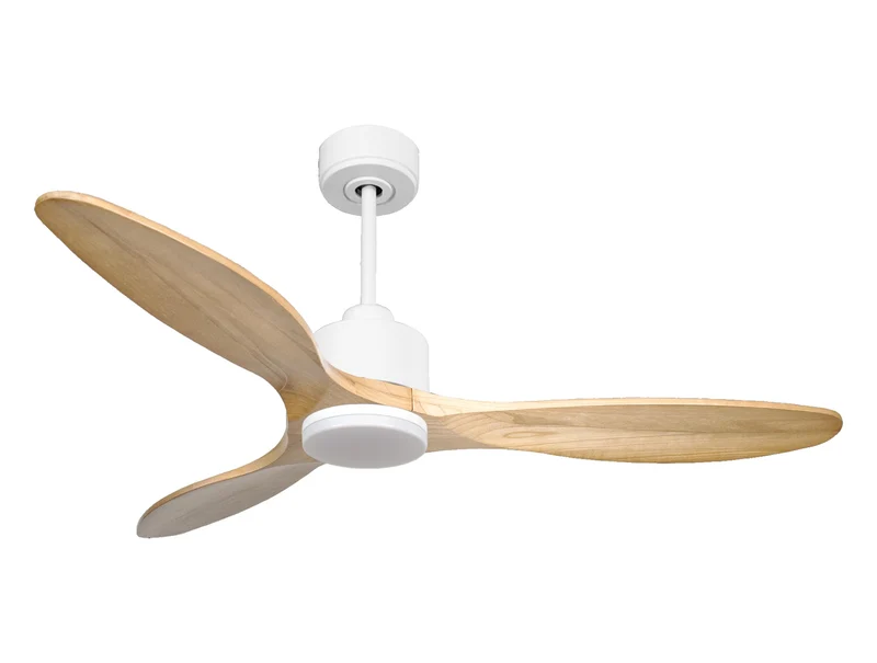 Ventilatore da soffitto Reversibile Termostato Dimmabile Wifi Motore CC Tetti inclinati Telecomando Luce a tre toni Hypersilence Memoria