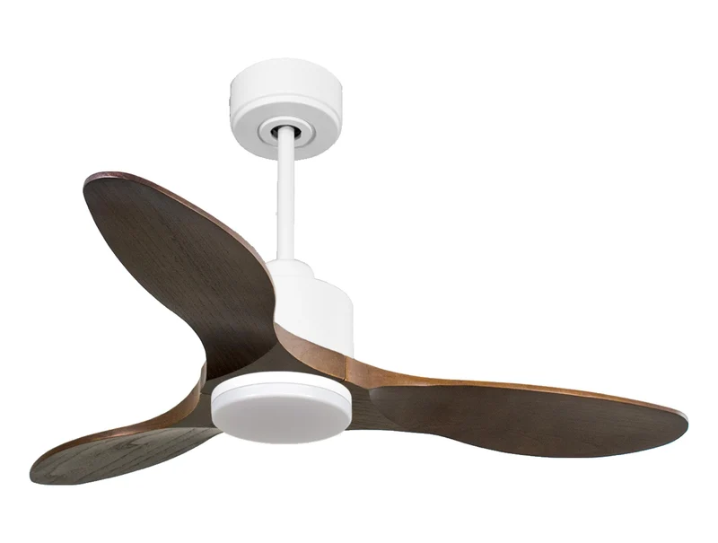 Ventilatore da soffitto Reversibile Termostato Dimmabile Wifi Motore CC Tetti inclinati Telecomando Luce a tre toni Hypersilence Memoria
