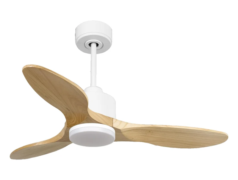 Ventilatore da soffitto Reversibile Termostato Dimmabile Wifi Motore CC Tetti inclinati Telecomando Luce a tre toni Hypersilence Memoria