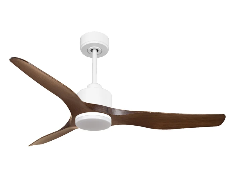 Ventilatore da soffitto Reversibile Termostato Dimmabile Wifi Motore CC Tetti inclinati Telecomando Luce a tre toni Adattatore 2/3 lame Hypersilence Memoria