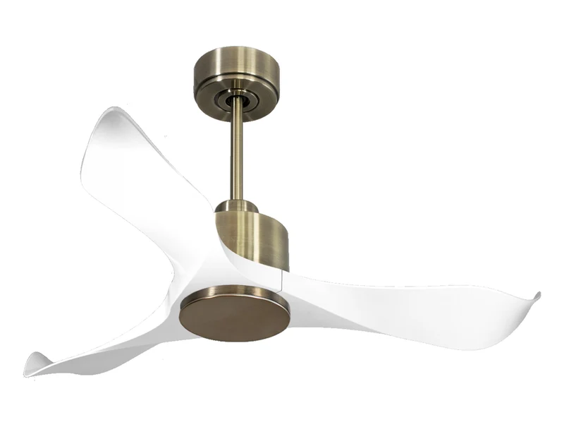 Ventilatore da soffitto Reversibile Termostato Wifi Motore CC Tetti inclinati Telecomando Adattatore 2/3 lame Hypersilence Memoria
