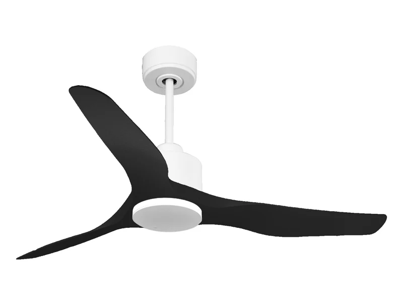 Ventilatore da soffitto Reversibile Termostato Wifi Motore CC Tetti inclinati Telecomando Adattatore 2/3 lame Hypersilence Memoria Shopify Vendible (AUTOMATICO)