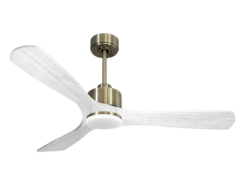 Ventilatore da soffitto Reversibile Termostato Dimmabile Wifi Motore CC Tetti inclinati Telecomando Luce a tre toni Hypersilence Memoria Shopify Vendible (AUTOMATICO)