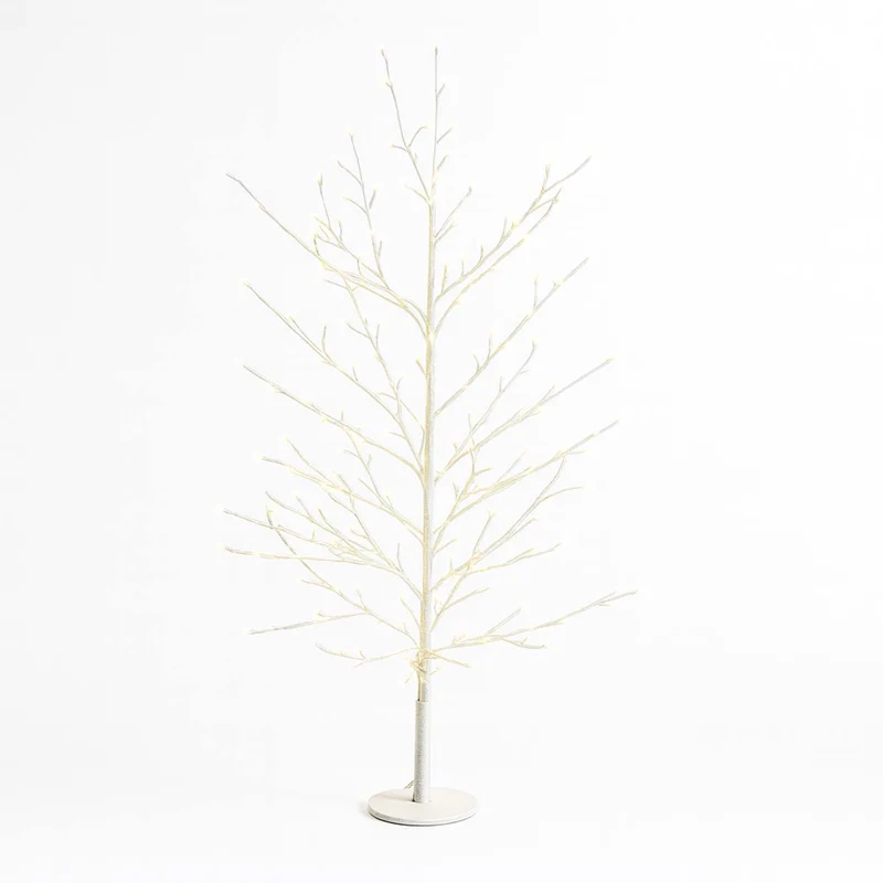 Albero natalizio luminoso 120 cm ramo tiglio bianco 330 MicroLED