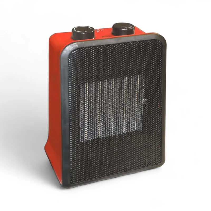 Termoventilatore ceramico rosso 17,5x13,5xH26 cm con termostato regolabile 1200 - 2000W