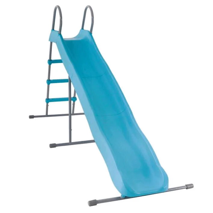 Scivolo Per Bambini 3-10 anni azzurro con telaio in acciaio e scivolo curvo