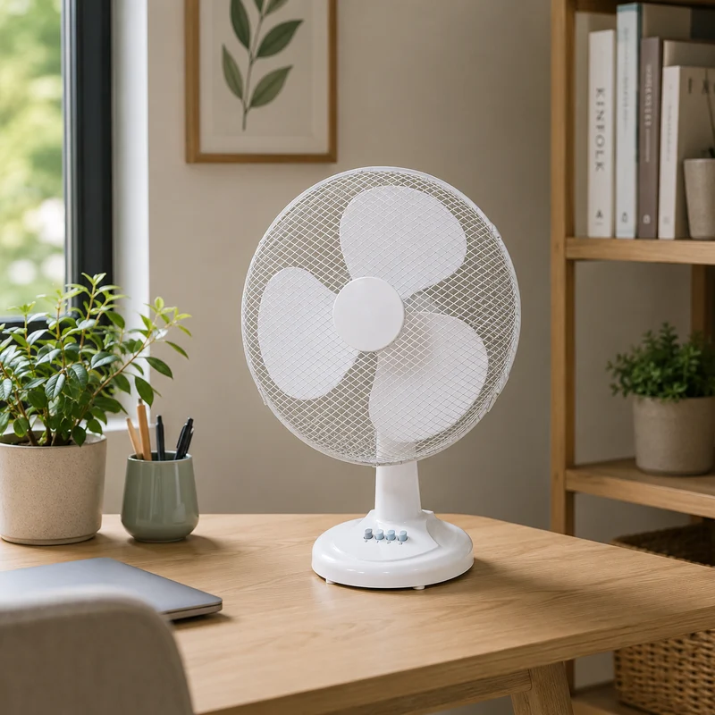 Ventilatore da tavolo 45w con 3 velocità orientabile 30x27xH51 cm