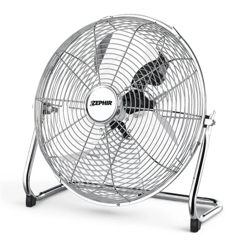 Ventilatore da terra inclinabile 120 Watt con 3 pale in alluminio 54x19xH55 cm