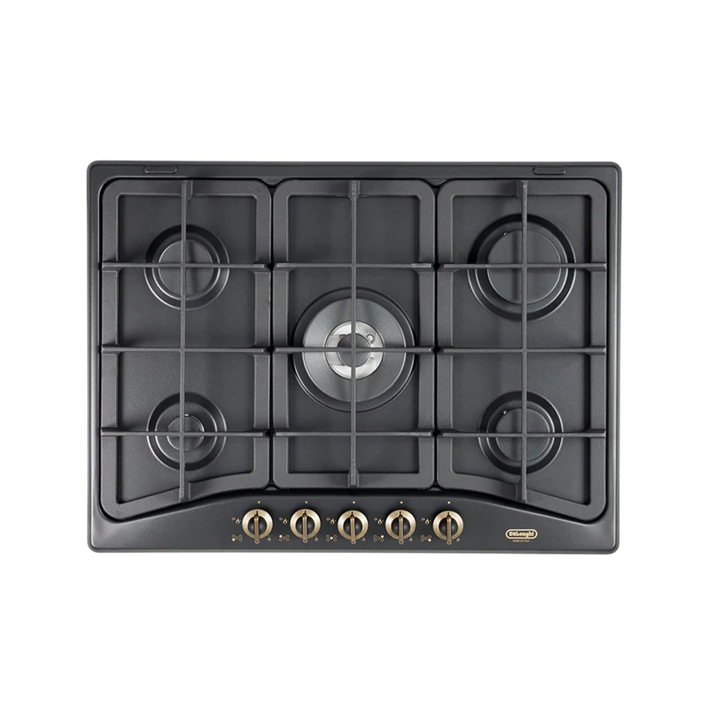 Piano cottura a gas 5 fuochi 70 cm antracite De Longhi ANF57PRO