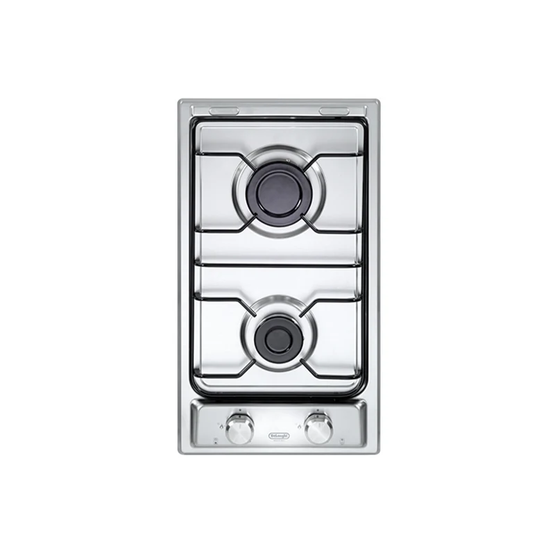 Piano cottura a gas 2 fuochi 30 cm acciaio inox De Longhi I23D