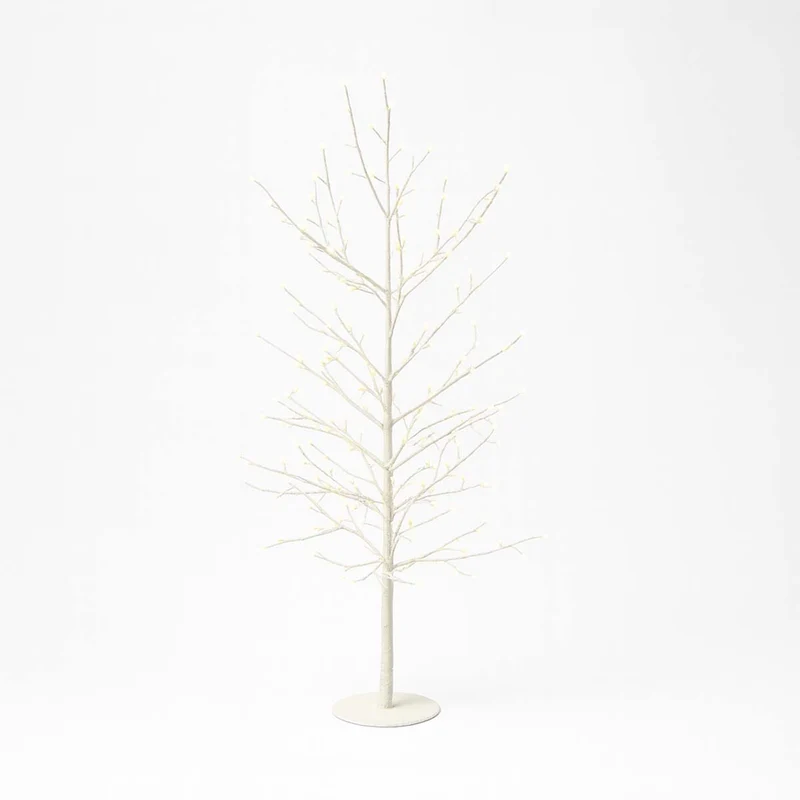 Albero natalizio luminoso 90 cm ramo tiglio bianco 240 MicroLED