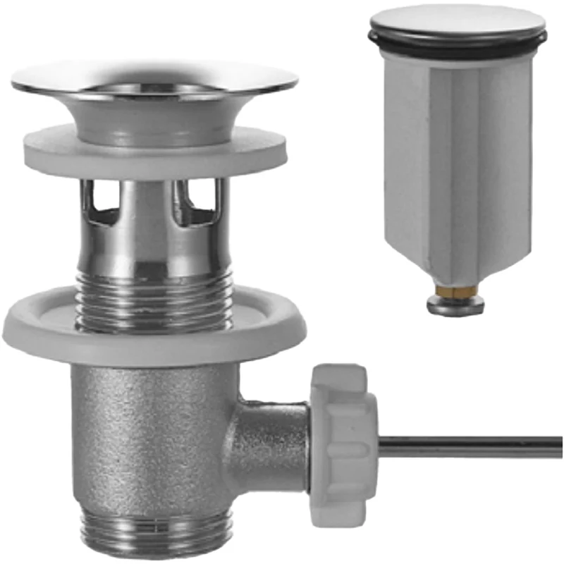 Scarico Saltarello Norton Pesante Con Tappo In Acciaio Inox Calottato Lucido 1"1/4