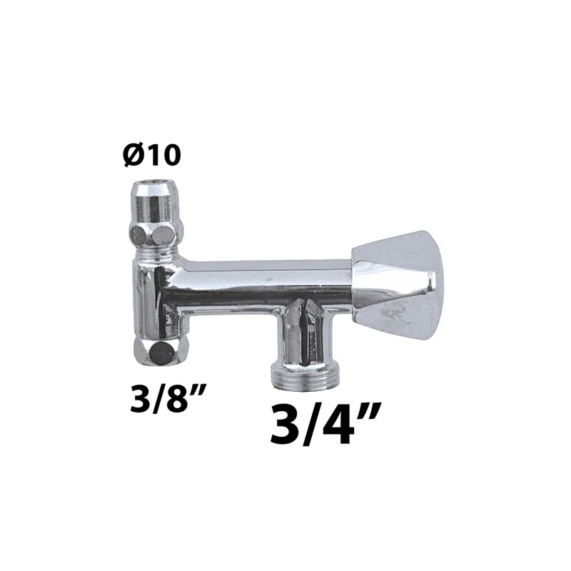 Rubinetto Sottolavabo Di Derivazione Girevole Per Lavatrice 3/4"X3/8" X Ø10